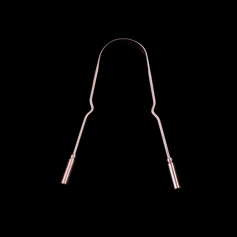 Pure Copper Tongue Scraper – Smooth Surface Oral Care Cleaner & Tongue Brush