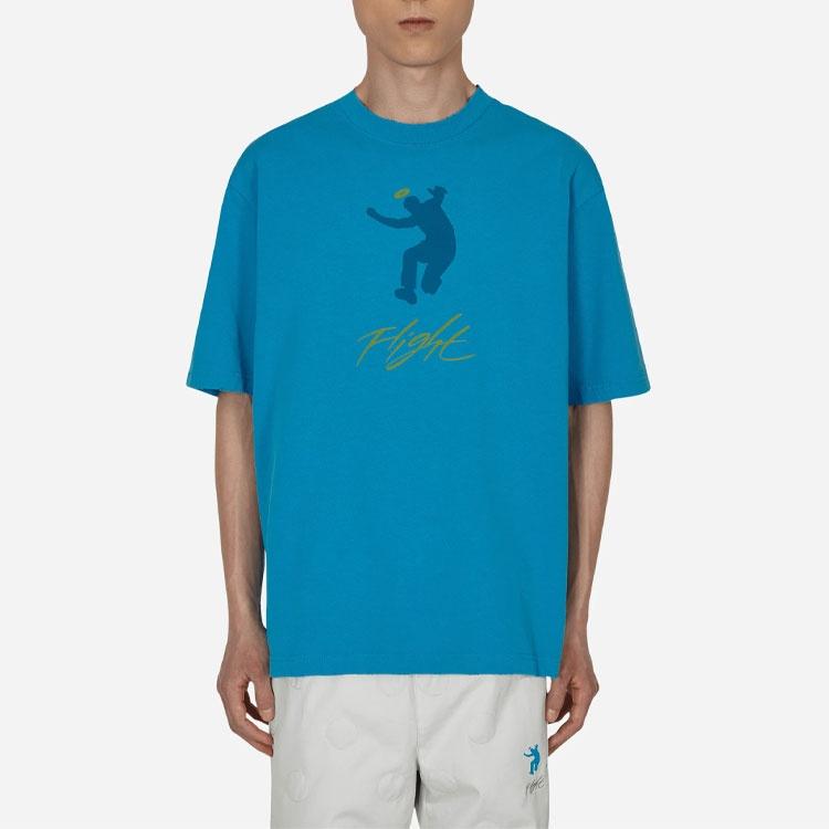 Air Jordan x Union Crossover SS22 Однотонный Печать Персонажа Алфавита Круглый Вырез Короткий Рукав Азиатское Издание Синий Мужской DM2840-483