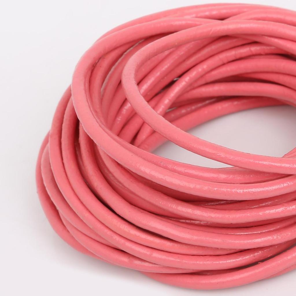 Натуральная круглая кожаная нить для изготовления браслетов, ювелирных изделий, DIY, шнур, шнур