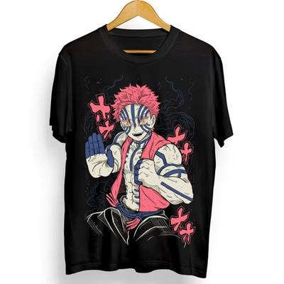 Trend Four Seasons 2026 Cosplay Neutral Akaza Kimetsu No Yaiba TShirt Demon Slayer Tanjiro Unisex Black Tshirt All Sizes Tops