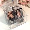 Top Loader Storage Box Transparent Acrylic Photo Card Photo Box Card Box Storage Box Organizer Flip 2 Compartment Type