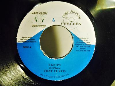 7-дюймовая пластинка TONY CURTIS - I Know NONE Jem Rush Record Ямайка Регги, Ска и Даб Б/у