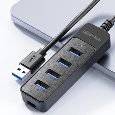 4-портовый USB 3.0 HUB Высокоскоростной Многопортовый USB 3.0 Сплиттер Type-C Расширитель Адаптер питания Для ПК Компьютер Док-станция Адаптер