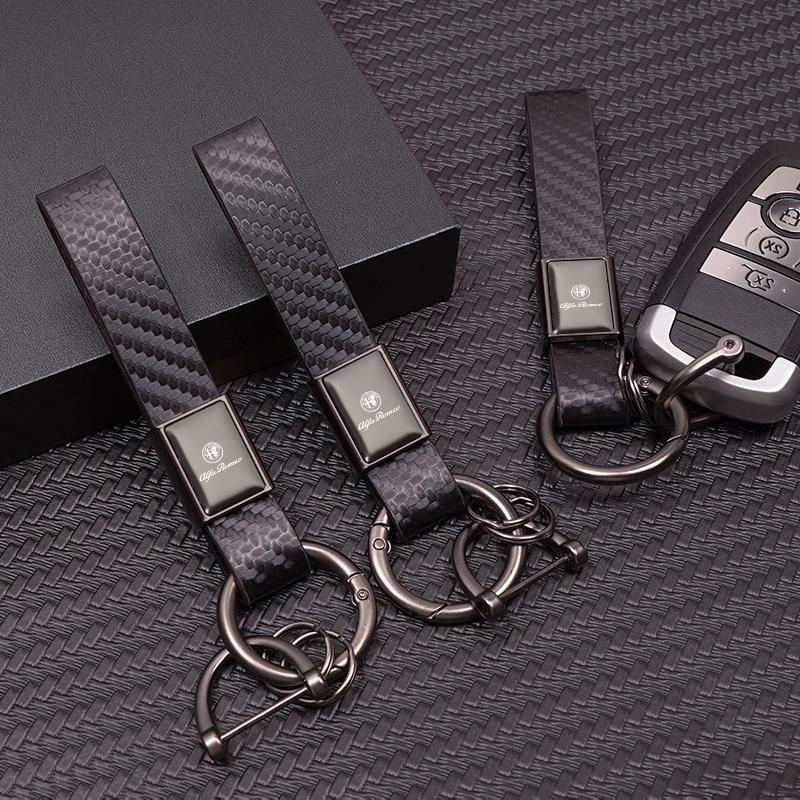ULXMV1 3D Alfa Romeo Badge Car Keychain Auto Keyring Accessories For Alfa Romeo 147 159 156 GT Spider Giulietta Stelvio 166 Volante 8C