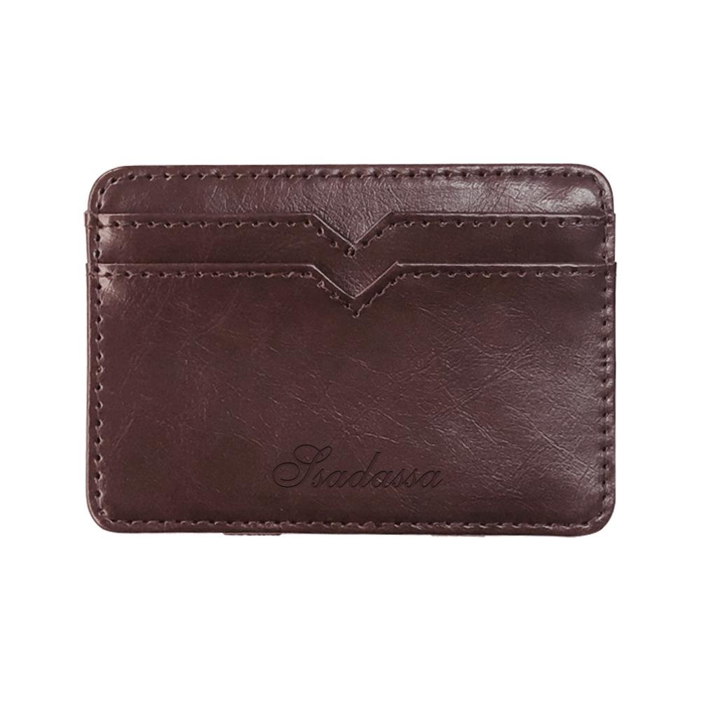 Korean Style PU Magic Wallet & Card Holder Sleeve for Students and Men