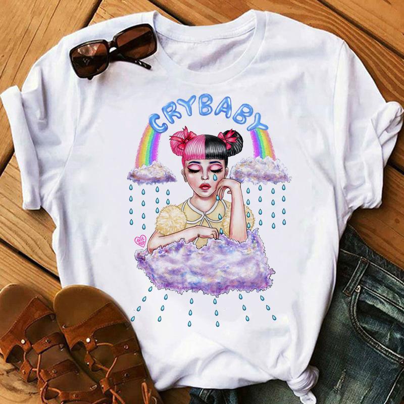 Melanie Martinez Tshirt Aesthetic Cartoon Cry Baby Tshirts Printed Vintage Casual Y2k Grunge Top Tees Summer Harajuku Clothing