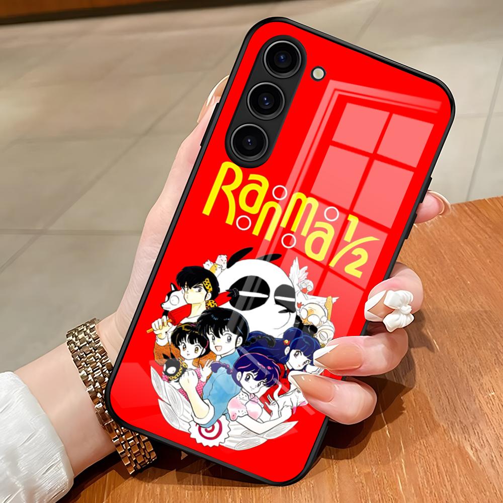 Чехол для телефона с аниме Ranma 2 1 для Samsung S26 S25 Edge Ultra S23 S22 S21 S20 Ultra Plus S24 Fe A54 A53 A25 Стеклянная крышка