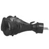 Rozgałęźnik Przenośny Schuko Ip44 3X2P+Z 16A 250V Czarny Rozdzielacz