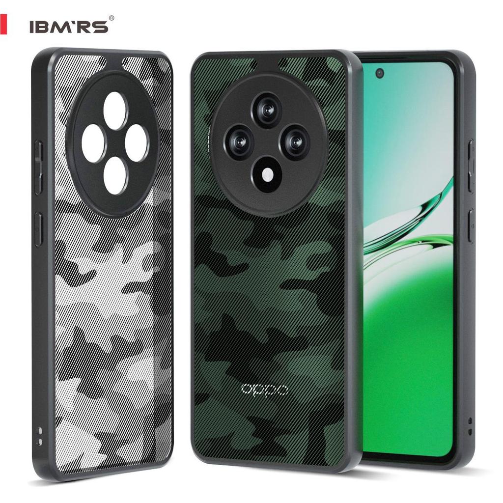 Противоударный чехол OPPO Reno 12F/F27 с камуфляжем и ремешком