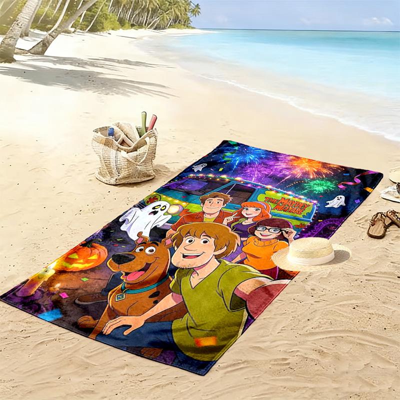 Scoobydoo Print Beach Towel, Large Soft Quick Dry Towel for Beach Camping Swimming