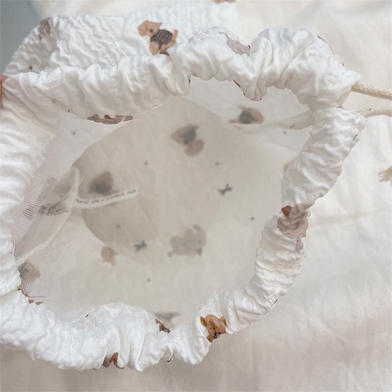 1 шт. сумка для хранения разных вещей на шнурке, мультяшная сумка на шнурке с медведем, многофункциональная тканевая сумка, пылезащитный портативный органайзер, многостильный