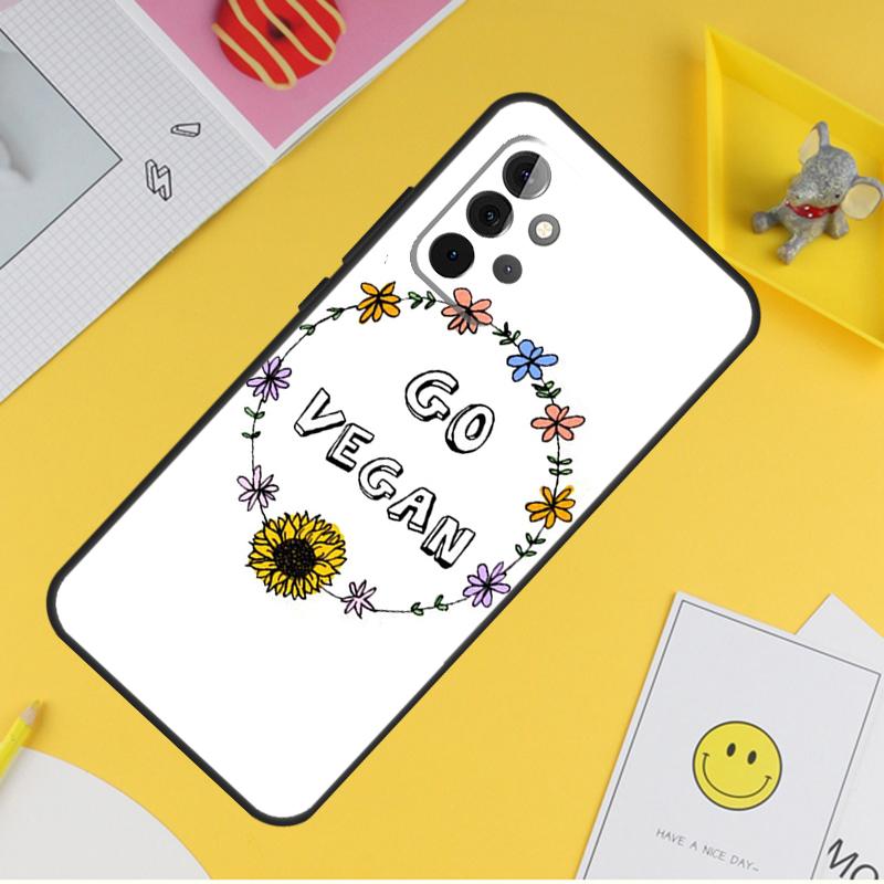 Go Vegan For Samsung Galaxy A14 A34 A54 A12 A32 A52 A51 A71 A53 A33 A13 A15 A25 A35 A55 Phone Case