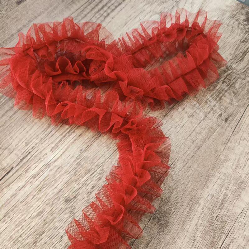 3D Плиссированное Сетчатое Кружево для DIY Женской Одежды: Платье для куклы, Шарф, Шляпа, Декорация-Зонтик – Доступны разные цвета.