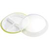 Komori Resin Bento Lunch Plate, Rakuben, Round, Green, Approx. 25.5cm W X 21.5cm D X 5cm H, Includes Lid, No Plastic Wrap Required, Made In Japan