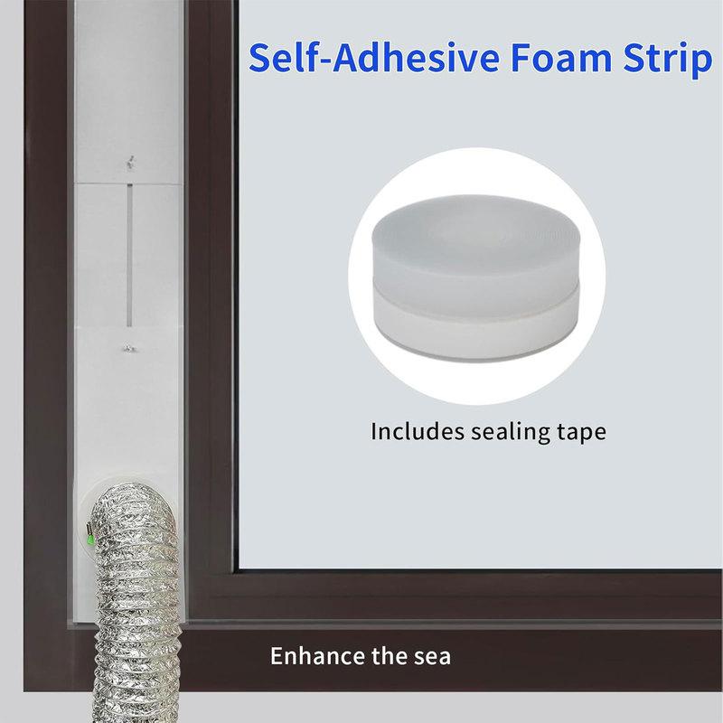 Air Conditioner Window Adaptor Kit PVC Universal Window Sliding Track Sealing Accessories Practical Slide Plate Wind Shield