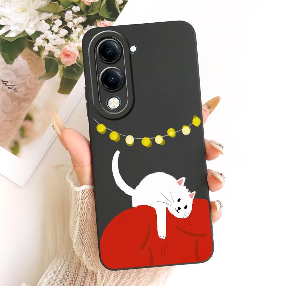 Чехол для Vivo Y04 Y29s Y19e Y19 2025 Обложка V2430 V2446 V2432 Милый Мультяшный Кот Кролик Мягкий Чехол для Vivo T4 Lite V2509 Защита