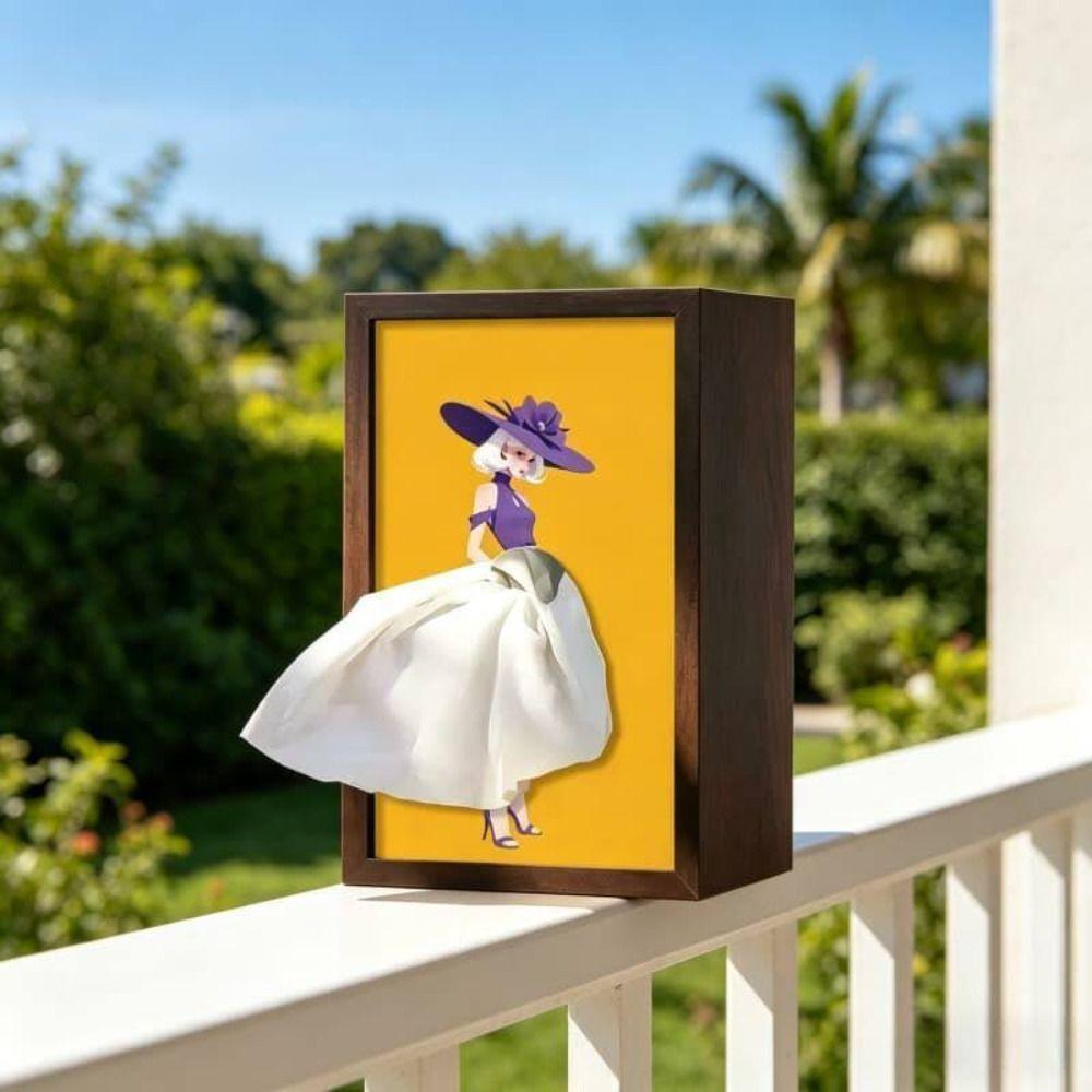 Luxury Art Ballet Tissue Box Elegant Design Tissue Dispenser Skirt Tissue Box Bedroom Table