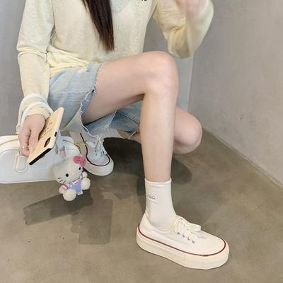 Виноградный mother studiolee дышащий лен контрастный цвет шнуровка круглый носок повседневный ветер толстая подошва обувь женские парусиновые туфли