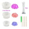 Набор силиконовых форм для свечей «Пион» 3 размеров с инструментом для фитилей, для DIY, интимные ароматерапевтические свечи, романтические вечера, домашний декор, для подарка