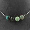 Stones and Minerals. Necklace 4 Namibian Chrysocolla Beads 7A Quality 8 Mm. Chain Necklace for Women, Men. Custom Size