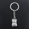 New Keychain 27x16mm Bear Pendants DIY Men Car Key Chain Ring Holder Keyring Souvenir Jewelry Gift