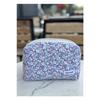 Косметичка с цветочным узором индиго — большой размер
