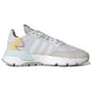 adidas Оригинальные Nite Jogger Ретро Повседневная Носка Прочные Нескользящие Низкие Кроссовки для Лайфстайла Женские Кроссовки Белый Серый Фиолетовый H01728