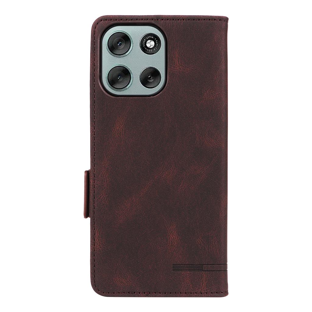 For Motorola Moto G56 5G Case Leather Wallet Flip Phone Cover with Hardware Decor