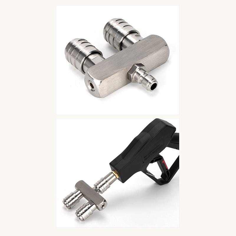 Двойной адаптер-насадка для автомобиля, быстросъемный, фитинг для двойного распыления, вращающиеся насадки, автоматическая мойка высокого давления, пистолет, инструменты для чистки автомобиля