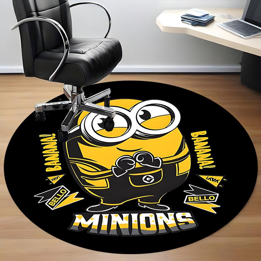 1 шт. Коврик для офиса Minions Банан, Круглый ковер для спальни, гостиной, Домашний декор, Декор комнаты, Offic a1016145