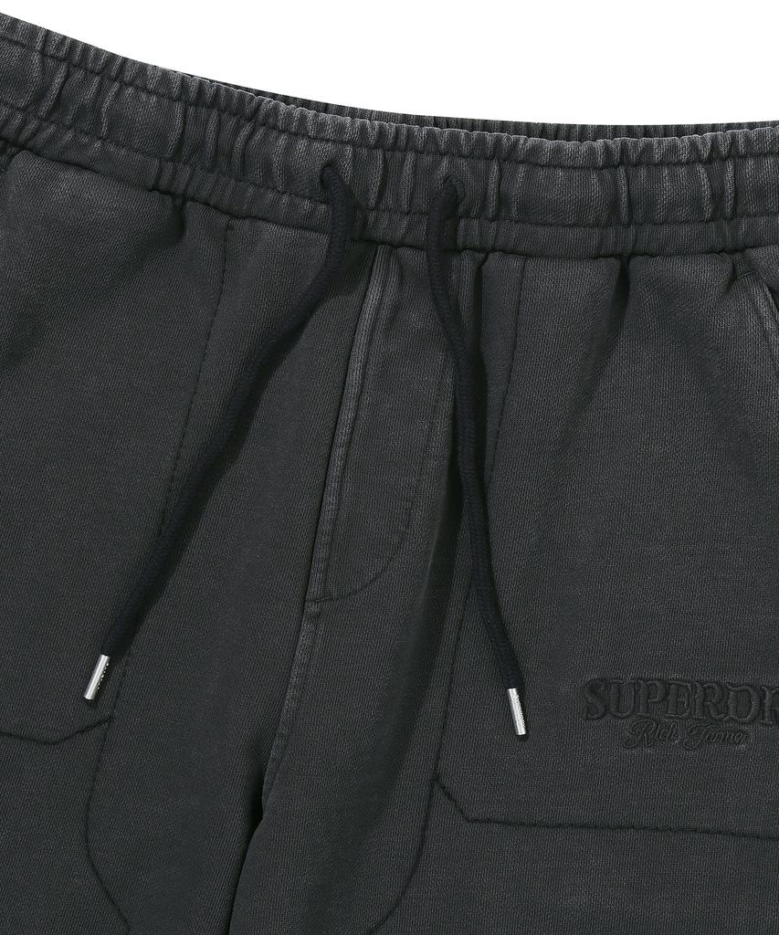 Syupeodeulai Vintage Washed Wide Sweatpants Dark Gray