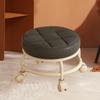 Low Roller Seat Rolling Stool Modern Sturdy PU Leather with Swivel Caster for Garage Porch
