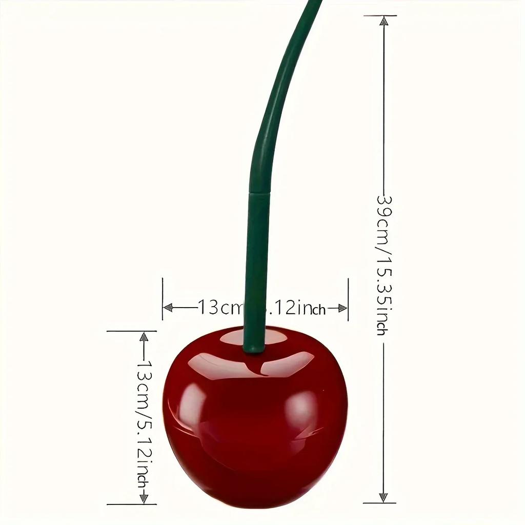 1pc - Creative Cherry Shaped Toilet Brush Set Long Handle Replaceable Nylon Soft Bristle Accessories Bathroom Corner Cleaning