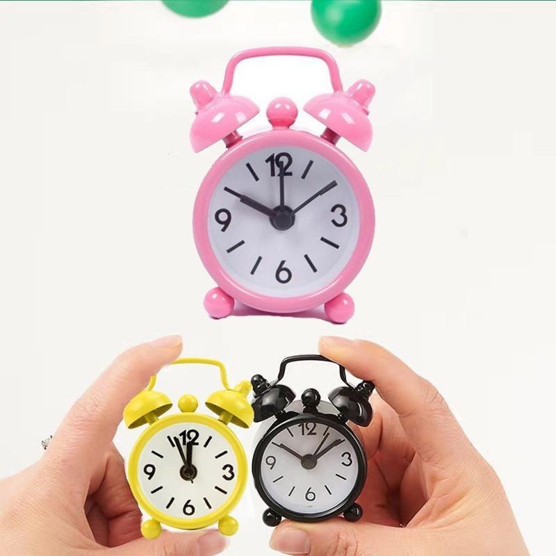 Портативный мини-будильник Ретро Двойной звонок Настольные часы Прочные Кварцевые часы Украшение для дома Настольные часы Настольные часы