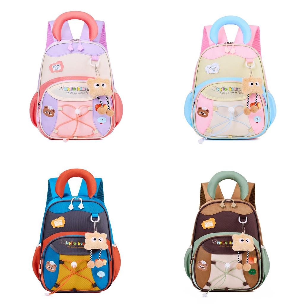 Childrens Cartoon Style Childrens Backpack With Splice Design For Kindergarten