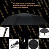 Wind Resistant Fully-Automatic Umbrella Rain Women For Men 3Folding