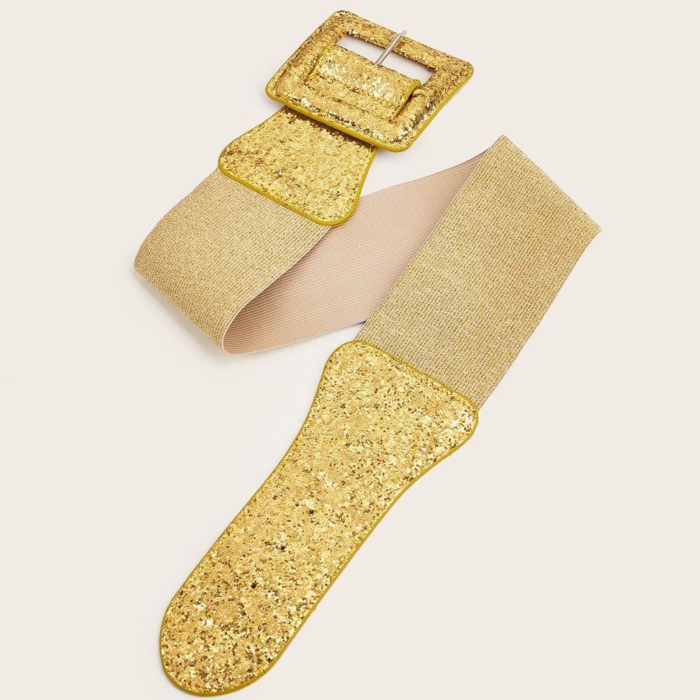 Punk Style Waist Strap Wide Waist Belts Fashion Stretch Waistband  for Women