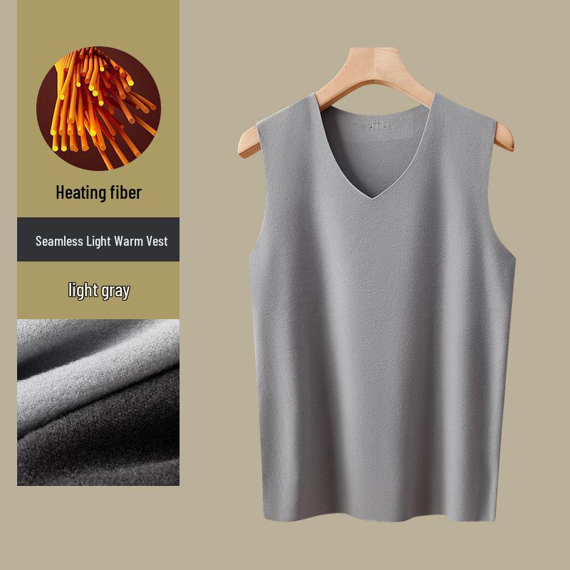 Мужской флисовый жилет на бархатной подкладке - Толстый зимний базовый слой для мужчин среднего и пожилого возраста