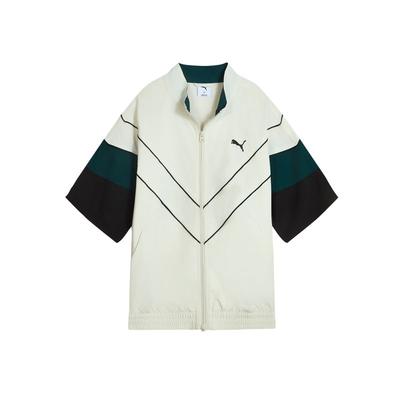 Puma Ретро Колорблок Повседневная Мода Простая Универсальная Куртка с Коротким Рукавом Унисекс Куртки 634276-05