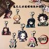 Keychain Pendant Anime Demon Slayer Kimetsu No Yaiba Kamado Tanjirou Double Sided HD Bag Pendant Gift For Fans Cosplay Props Jewelry Gift