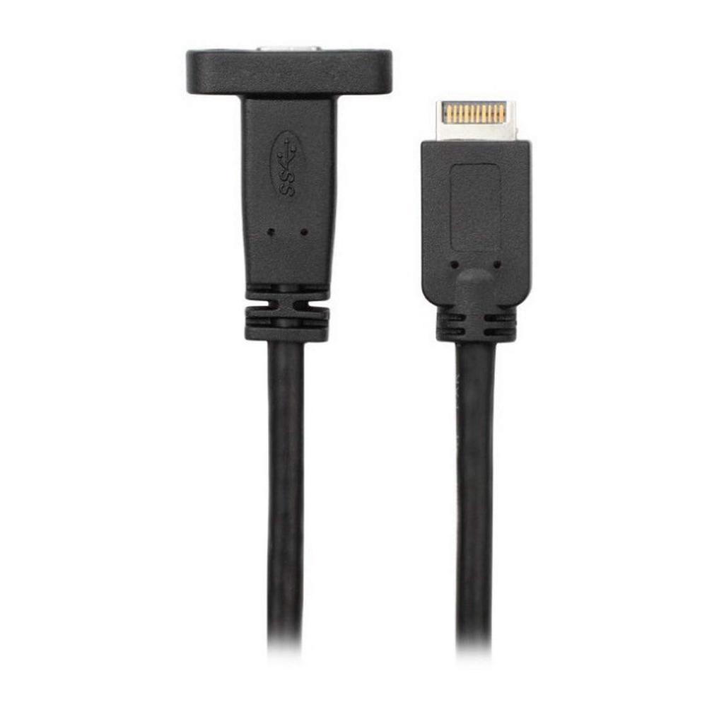 Ulyris USB Front Panel Header and Rear Panel Extension Bracket Male To Female Extension Cable 3.1 [45cm] Type-E Type-C