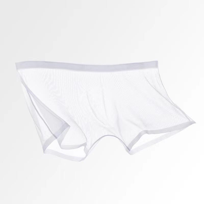 Мужское нижнее белье Прозрачные боксеры Bulge Ice Silk See Through Трусы Сексуальные трусы Трусики с низкой талией Нижнее белье
