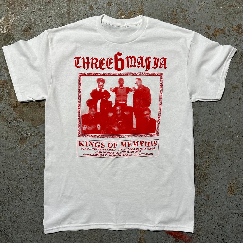 Three 6 Mafia Gift For Fans White T-Shirt Cotton Full Size
