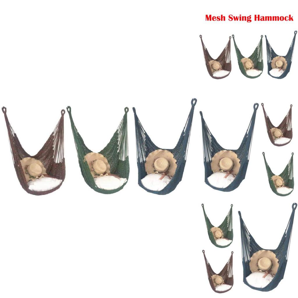 Сетчатое гамачное кресло-качели Подвесное сиденье-качели с подушкой Для сада на открытом воздухе Патио