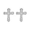 Серьги-кресты из стерлингового серебра 925 пробы со стразами для женщин и мужчин, новый дизайн, ювелирные изделия для вечеринок, без отверстий для ушей, унисекс, клипса для ушей