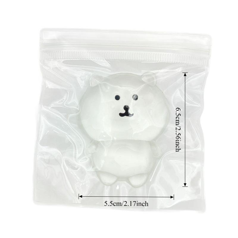 Cute Self Deprecating Bear Squeeze Toy Transparent Kawaii Expression Fidget Toy Squishy Sensory Anti-stress Christmas Gift