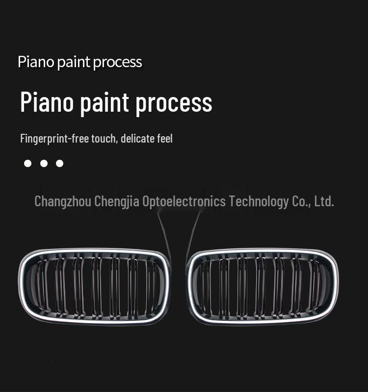 BMW X5 X6 F15 F16 2014-2017 Dual Bar Gloss Black Grille with Light Strip