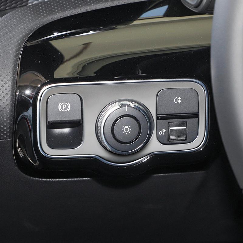 Stainless Steel Headlight Switch Frame Decoration Cover Trim For Mercedes Benz A B Class CLA GLA GLB W177 W247 C118 H247 X247
