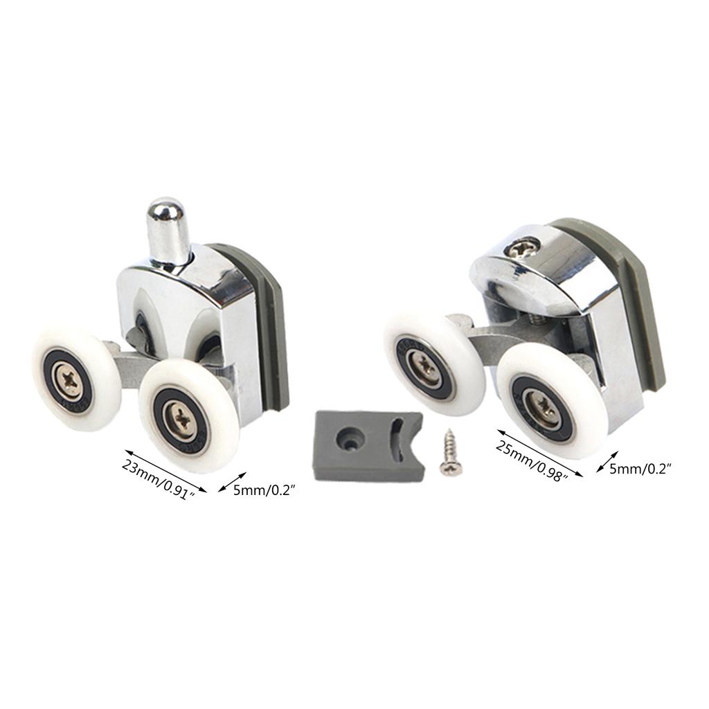 4 шт./компл. Прочные ролики для раздвижных дверей, Универсальные ролики для душевых дверей, Регулируемая высота и плавный ход для стеклянных дверей