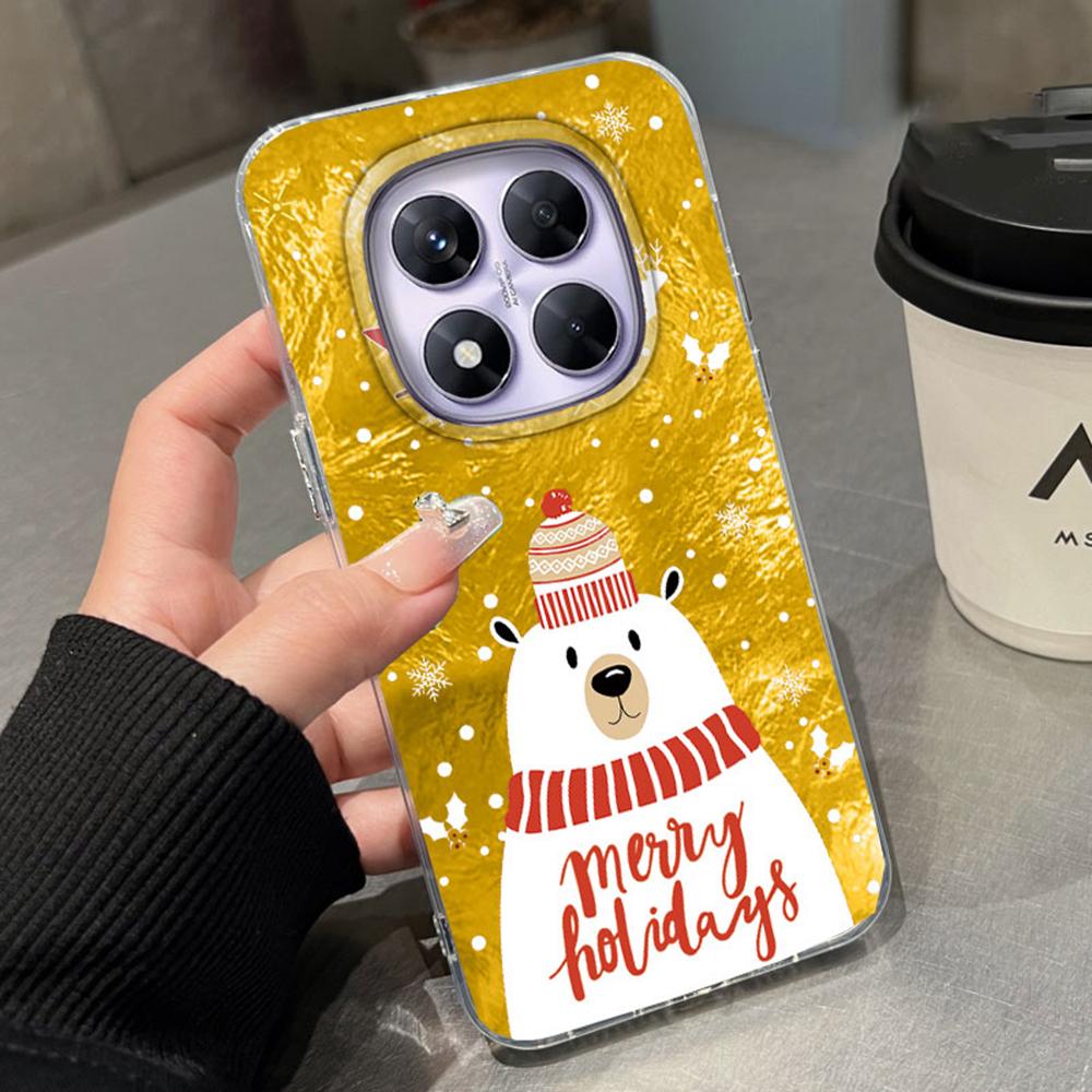 Christmas Deer Printed Elk Phone Case For Xiaomi Redmi Note 15 14 13 12 11 11S 10 10S 9 Pro 9A 15C 13C 14C A3 A3X 9C A1 A2 Cover